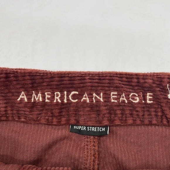 American Eagle Rust Color Corduroy High Rise A Line Mini Skirt Size 2 - Picture 5 of 6